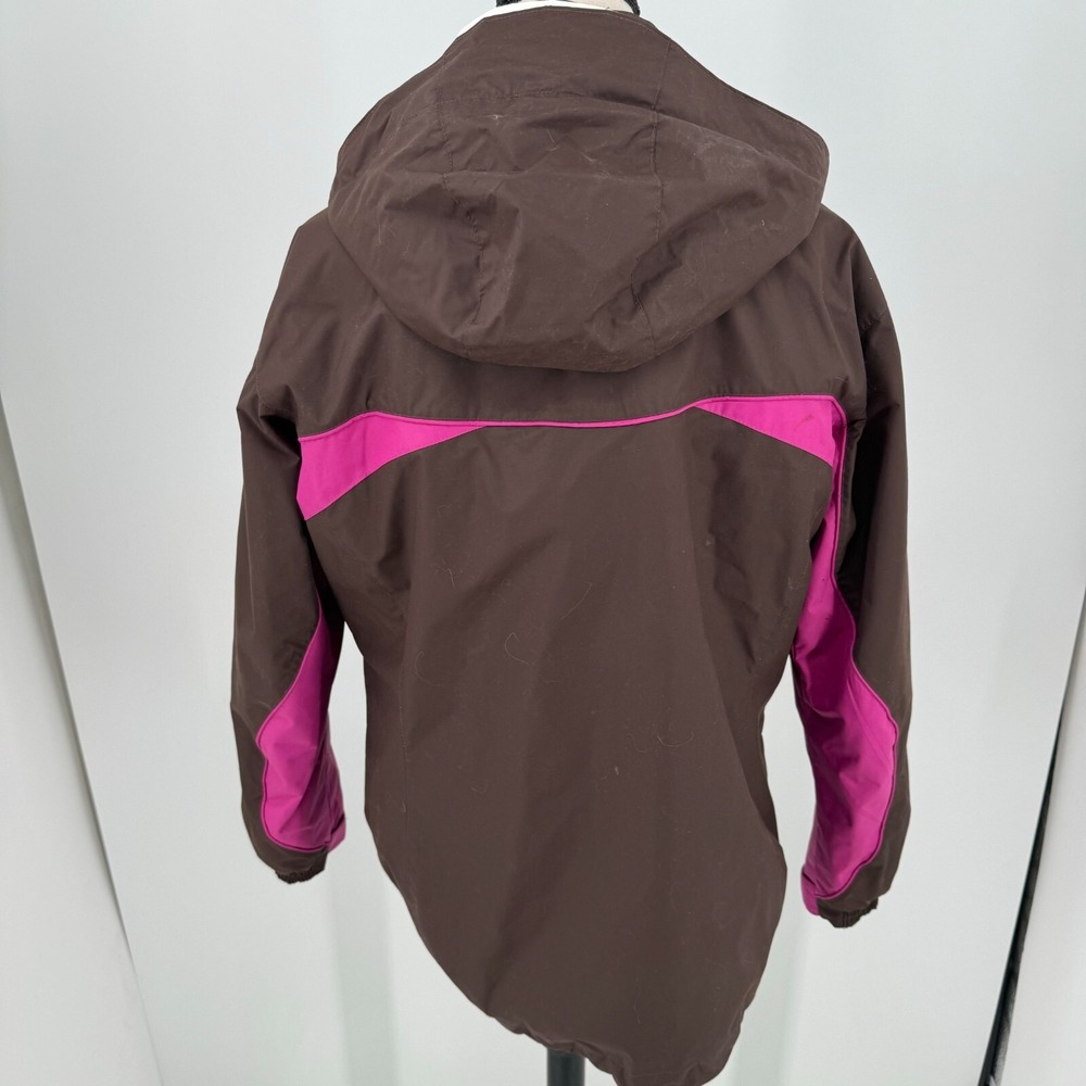 Columbia Interchange Ski Jacket WOMENS Brown Pink Full Zip Hooded Snow Winter L - Picture 5 of 15